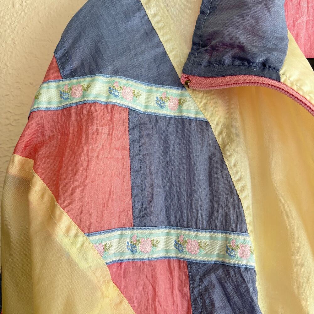 Vintage Just For Petites 80s/90s Colorblock Windbreaker multicolor Retro Jacket